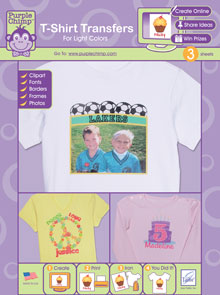 Purple Chimp T-Shirt Transfers For Light Colors Packaging by June Tailor
